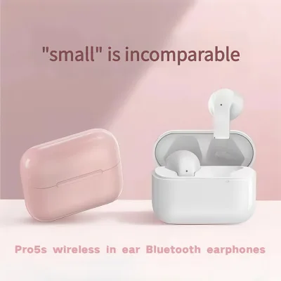 Tai nghe bluetooth không dây trong tai Pro5s, gọi rõ ràng, âm thanh vòm toàn cảnh, tương thích với nhiều hệ thống