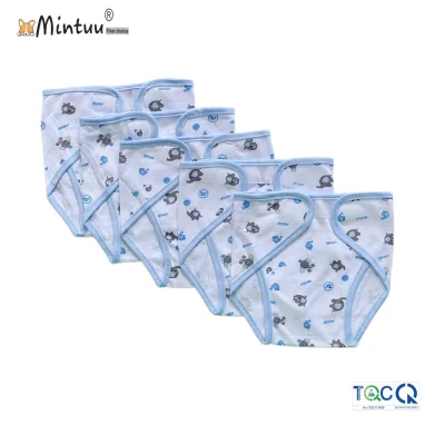 Set 5 tã dán sơ sinh in bông, tã quần chất liệu vải 100% cotton, thương hiệu MINTUU - Thời trang và đồ dùng cho trẻ em - Hana’s kids