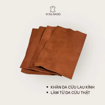 Khăn da cừu lau màn hình điện thoại,mắt kính,đồng hồ- Ví Da SAGO