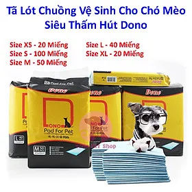 Tã Lót Chuồng Miếng Lót Vệ Sinh Dono Cho Chó Mèo Siêu Thấm Hút