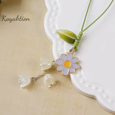 Kayaktion Hoa Dây Đeo Điện Thoại Di Động Dễ Thương Quyến Rũ Cho Dây Điện Thoại Tay Ngắn Móc Khóa Dây Đeo Điện Thoại Mặt Dây Chuyền Thời Trang Đẹp