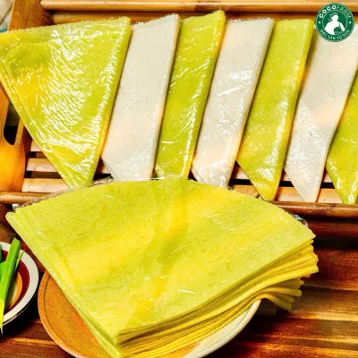 Bánh phồng sữa Dừa khoai mì Thượng hạng Cocofarm - bánh tráng sữa Bến Tre nước cốt dừa thơm ngon 3 vị