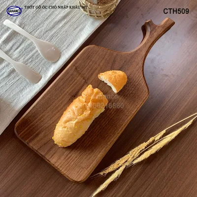 Thớt gỗ Óc chó Decor nhập khẩu Mỹ - Tay cầm sừng hươu - Sử dụng trong trang trí, phụ kiện chụp ảnh (CTH509)