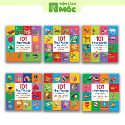 Sách: SONG NGỮ 101 Từ Đầu Tiên Cho Bé - 101 First Words ( Lẻ - 6 Cuốn)