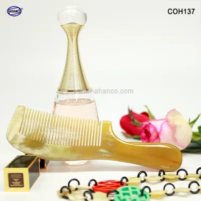 Lược sừng xuất Nhật (Size: L - 18cm) Lược chuôi trơn tru đơn giản tiện ích- Horn Comb of HAHANCO - Chăm sóc tóc - COH137