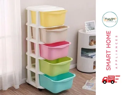 Tủ nhựa 5 tầng tủ đa sắc ngăn kéo có bánh xe hàng Gia Long, đựng đồ chơi cho bé, quần áo, có bánh xe dễ dàng di chuyển