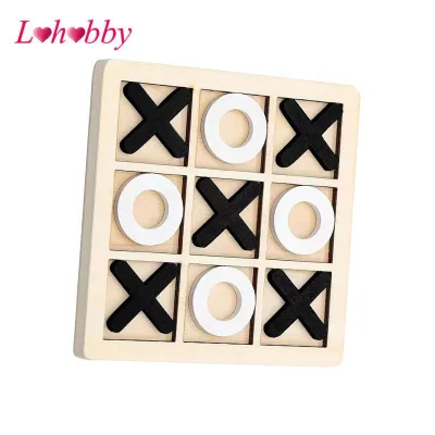 Lohobby Ngón Chân Gỗ Board Game XO Bàn Đồ Chơi Gia Đình Trẻ Em Xếp Hình Trò Chơi Teaser Cho Ngoài Trời Trong Nhà Người Lớn Bàn Cà Phê Trang Trí