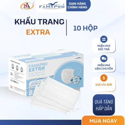 Khẩu trang y tế 4 lớp Extra Nam Anh Famapro (50 cái/ hộp)