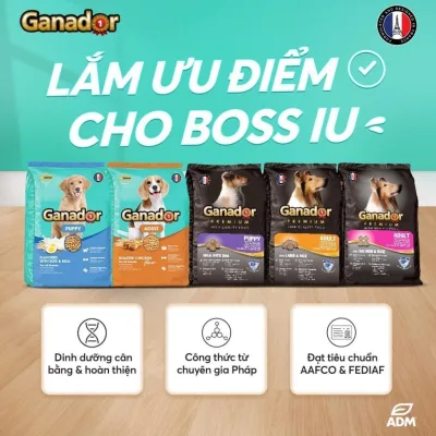 Thức ăn hạt Ganador 3KG Thức Ăn chó nhiều vị - Chất Lượng