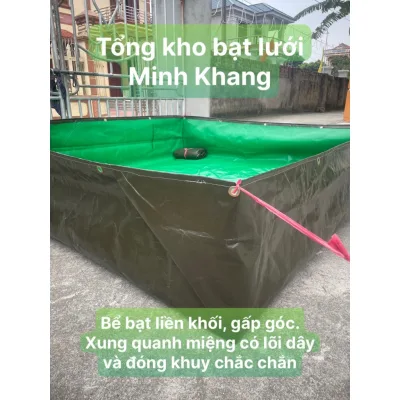 Bể bạt nuôi cá, ốc, ếch, lươn, cua, tôm, dế mèn có van xả đáy (không khung)