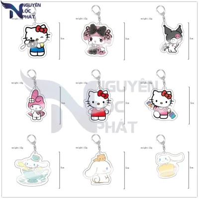 Sanrio Kuromi Kitty Mặt Dây Chuyền Dễ Thương Hình Móc Khóa Móc Khóa Bộ Sưu Tập Mô Hình Quà Tặng Cosplay nlp