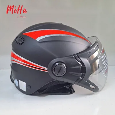 Mũ, nón bảo hiểm nửa đầu 1/2 có kính Bktec helmet nam chất lượng.