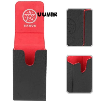 UUMIR Tarot Card Storage Box, Hộp Hình Chữ Nhật PU Tarot Cards Storage, Bộ Sưu Tập Hộp Đựng Đa Năng Tarot Cards Box Board Game Card