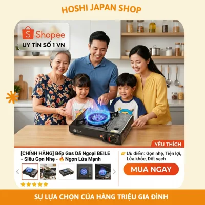 Bếp Gas Mini Du Lịch Chống Cháy Nổ, Chống Gió Công Suất Lớn, Chất Liệu Thép Không Gỉ