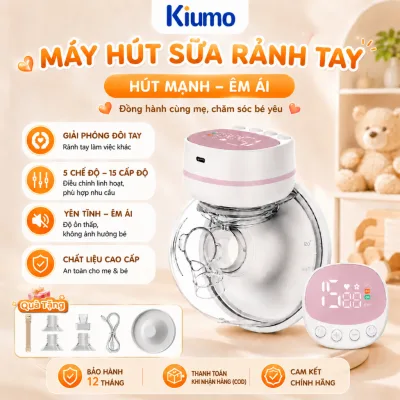 Kiumo Máy Hút Sữa Điện Đơn Không Dây, Máy Vắt Sữa Cao Cấp Chế Độ Hút Không Gây Đau Rát