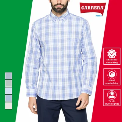 Men's Checked Long-Sleeve Shirt - Carrera Jeans - Officially Imported from Italy_213A1230A_09K