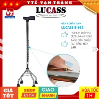✅ Gậy 4 Chân Cao Lucass B-932 (B932) | Có Thể Tăng Giảm Chiều Cao -VT0308 - Y Tế Vạn Thành