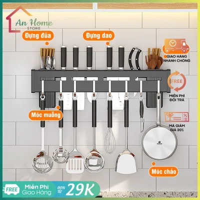 Kệ Sắt Cài Dao Dán Tường, Giá Treo Dao Kéo, Kệ Để Đồ Nhà Bếp Dán Tường Đa Năng