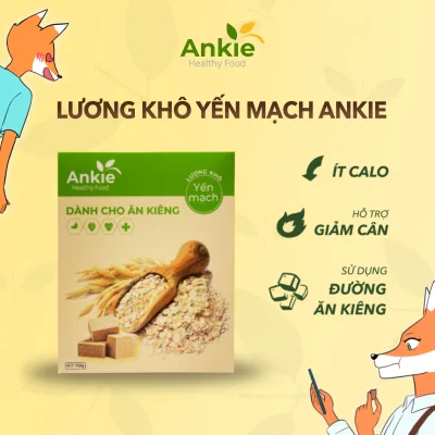 Lương Khô Ăn Kiêng giảm cân cho người tiểu đường ANKIE vị Yến Mạch (54 viên nhỏ) - Hộp 750gr