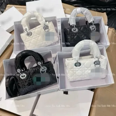 túi xách nữ túi đeo chéo cầy tay dáng dài tang bạc da bóng và da gạo kiểu dáng thời trang dễ thương cute