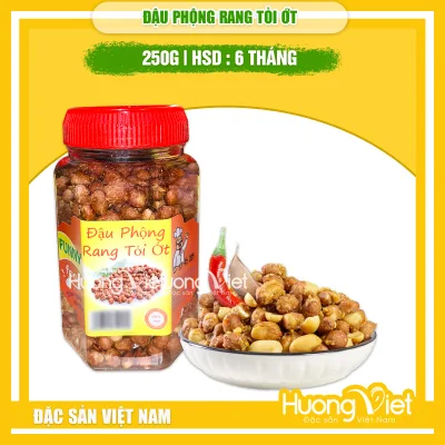 Đậu phộng rang tỏi ớt loại ngon 250g đậu phộng cháy tỏi ớt đồ ăn vặt Sài Gòn đậu phộng rang ít cay ăn vặt mùa Tết