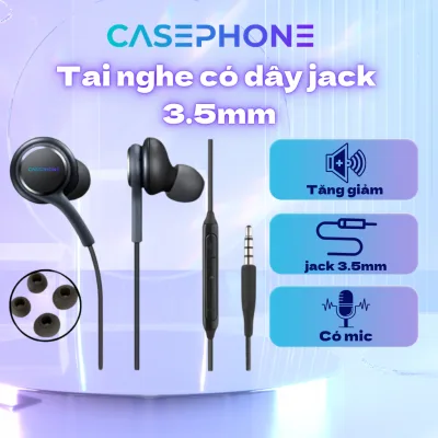 Tai nghe có dây Chân Type C , jack 3.5mm Note 10 Note 20 S21 - Âm Thanh Siêu Hay 8D nghe gọi ổn định -Carephones