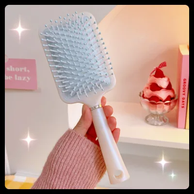 Lược ánh nhũ xinh gỡ rối tóc xoăn tạo kiểu tóc phồng thẳng chuyên dụng màu Hologram sang trọng