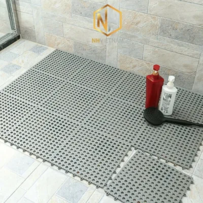 Tấm Thảm Nhựa Ghép Trải Sàn - Chống Trơn Trượt An Toàn Cho Nhà Tắm, Nhà Vệ Sinh, Nhà Bếp