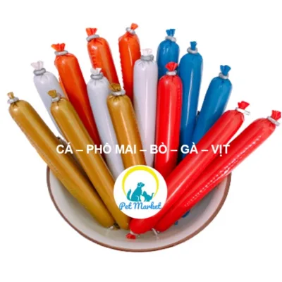 PETMK (COMBO 10-30) XÚC XÍCH DINH DƯỠNG CHO THÚ CƯNG CHÓ MÈO SNACK CHO THÚ CƯNG (LOẠI BAO BÌ TRƠN)
