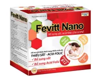 Viên uống bổ máu  FEVITT NANO - Hộp 30 viên - 100 viên nang - Bổ sung sắt, acid folic - Chống oxy hóa - Tăng cường sức đề kháng - Rostex