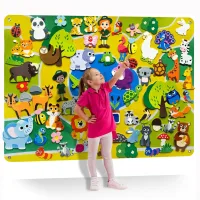 Động Vật Sở Thú Bộ Bảng Truyện Bằng Nỉ Đồ Chơi Học Tập Montessori Bộ Treo Tường Tương Tác Cho Trẻ Em 3-6Y Chơi Và Học Quà Tặng Giáo Dục