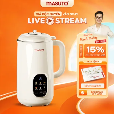 Máy Làm Sữa Hạt Đa Năng Masuto Bản Premium MSLOVELUX, Nắp Vi Áp Suất, Chế Độ Sữa Vitaric