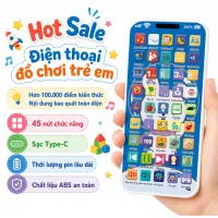 Giao Nhanh điện thoại đồ chơi trẻ em giáo dục nhạc thiếu nhi đèn LED âm thanh sống động bé 1-6 tuổi quà tặng có nhạc