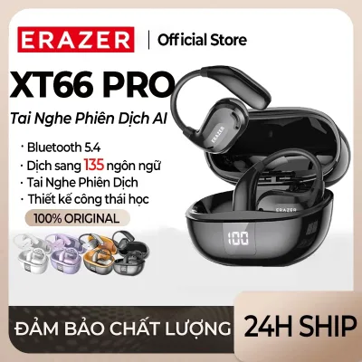 ERAZER XT66 PRO Tai Nghe Phiên Dịch Al tai nghe Bluetooth 5.4 Dịch thuật thông minh theo thời gian thực Tai nghe không dây màn hình cảm ứng LED Tai nghe kinh doanh có Mic chống nước IPX5