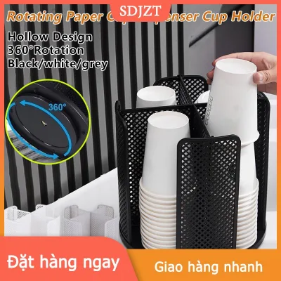 SDJZT UTENSIL (COD) 360 ° xoay Cốc dùng một lần và nắp giữ giấy Cà Phê Latte cup Dispenser lưu trữ giá tổ chức giữ cốc cho nhà bếp