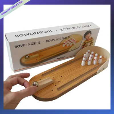 Đồ chơi xếp hình trẻ em, trò chơi bowling để bàn mini bằng gỗ, đồ chơi tương tác giữa cha mẹ và con cái, đồ chơi khai sáng bowling, trò chơi bảng