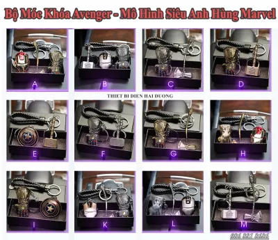 Bộ Móc Khóa Avenger Mô Hình Siêu Anh Hùng Marvel MK-3142 - Dùng Làm Quà Tặng, Dây Treo Balo, Túi Xách, Ví Cầm Tay - Bảo Hành 1 Năm - Có Video