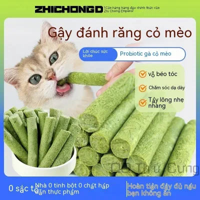 Cat Grass Cây mèo đông khô Cat Teeth Stick Loại bỏ mùi hôi miệng cho mèo Đồ ăn nhẹ cho mèo Go Bóng lông Gà Cat Cat Grass Mix Thức ăn dinh dưỡng cho mèo Thức ăn dinh dưỡng cho mèo