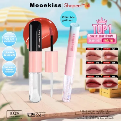 Son môi hai đầu Mooekiss đa chức năng, vừa tạo hiệu ứng lì mờ vừa có lớp bóng căng mọng tự nhiên