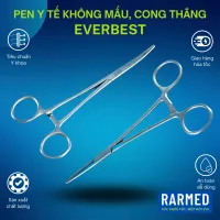 Pen y tế gia đình, kéo panh y khoa Everbest thép không rỉ - Không mấu, nhiều size, cong & thẳng