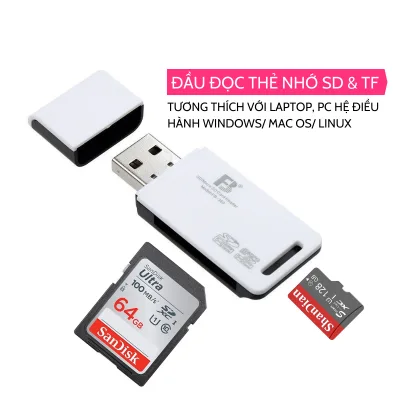 Đầu đọc thẻ nhớ SD TF micro SD model FB-360 tương thích với tất cả các loại laptop, máy tính và các hệ điều hành
