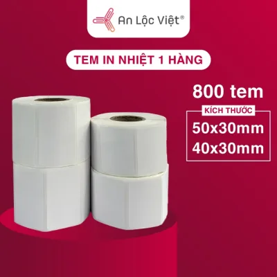 Giấy in tem trà sữa, Decal In Nhiệt 1 tem 50x30mm - 40x30mm x 800 Tem & 750 Tem, Tem Chất Lượng-In cực nét