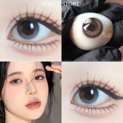 Lens Kính áp tròng 671 Gray JOLLY STORE lens trăng khuyết xám không giãn 14.0mm LUNA EYES