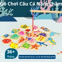15 / 31PCs Gỗ Từ Trò Chơi Câu Cá Bộ Đồ Chơi Cho Trẻ Em Hoạt Hình Cá, Đồ Chơi Câu Cá Nam Châm