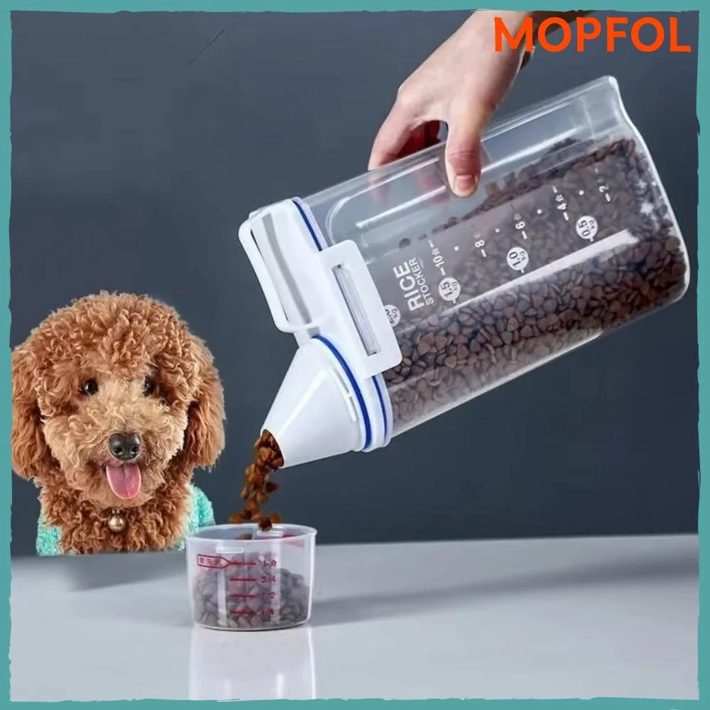 MELODI Chống ẩm Hộp đựng thức ăn cho thú cưng Công suất lớn Nhựa Hộp đựng kín khí  1,5kg/2kg Hũ kín Bảo quản thức ăn cho thú cưng