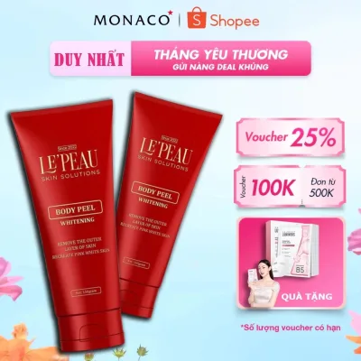 Peel Body Tẩy da chết trắng da mờ thâm, dưỡng trắng, kem dưỡng ẩm 150gr LEPEAU