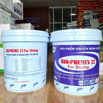 BIO PREMIX 22 Xô 10kg tiết kiệm hơn cung cấp các khoáng chất cần thiết cho sự phát triển của tôm cá