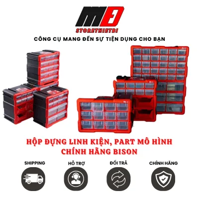 Tủ Nhựa Đựng Linh Kiện Nhiều Ngăn Bison Tiện Lợi, Đựng Ốc Vít Linh Kiện Điện Tử,Dụng cụ Y Tế Nhựa PP