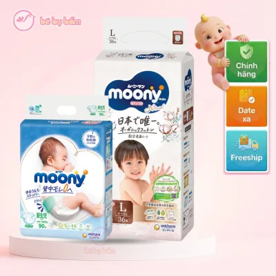 ☁️ Tã Bỉm Moony Nhật Natural Trắng Dịu Nhẹ, Moony Blue Xanh, có tem Unicharm nhập khẩu chính hãng