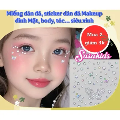 Miếng Dán Đá, Sticker Dán Makeup Đính Mặt, Tóc, Body, Nail Xinh Xắn, Phụ Kiện Makeup D01